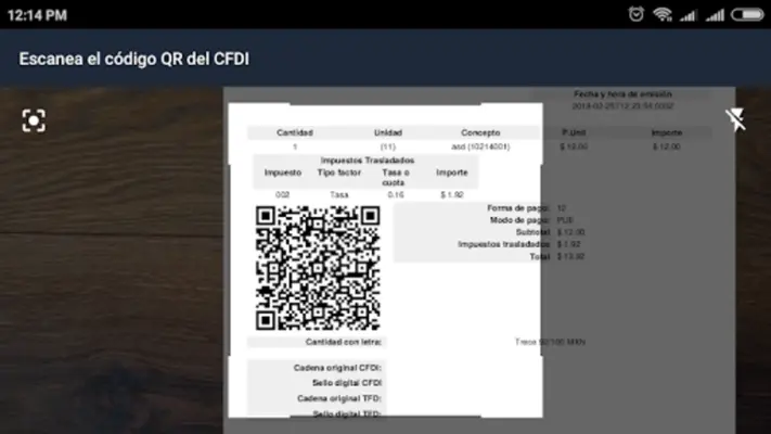 Valida CFDI android App screenshot 1