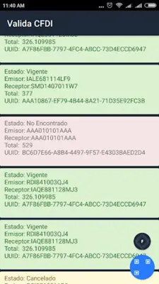 Valida CFDI android App screenshot 2